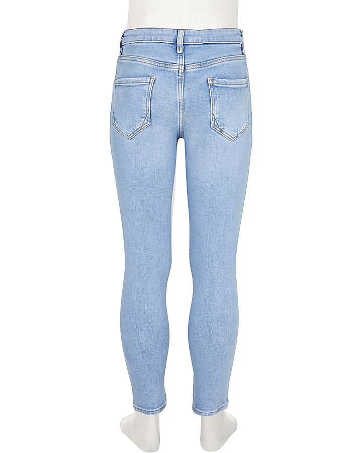 Girls blue high rise skinny jeans