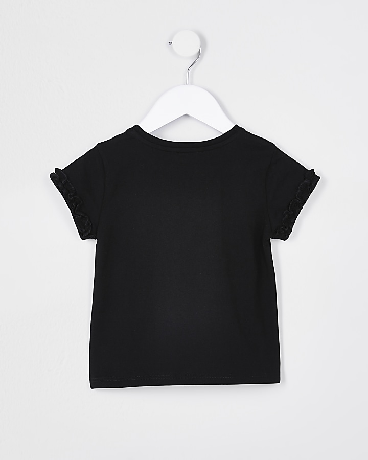 Mini girls black 'Mini Diva' t-shirt