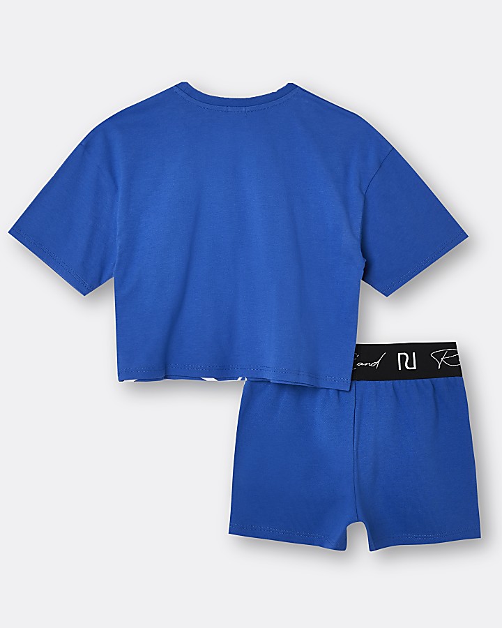 Girls blue RI 'Whatever' t-shirts 2 pack