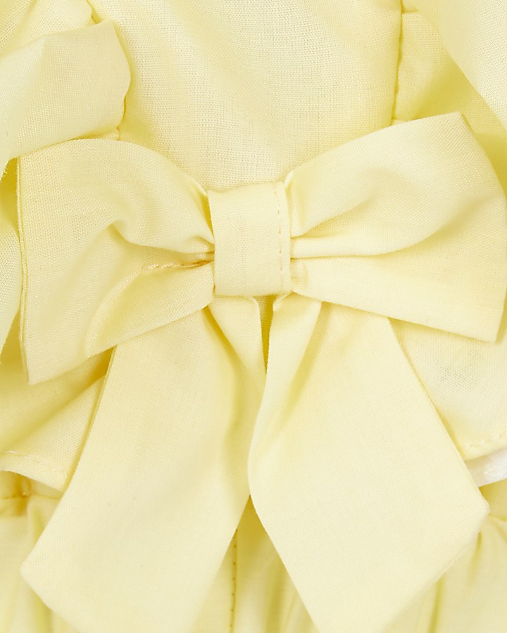 Girls yellow double layered frill top