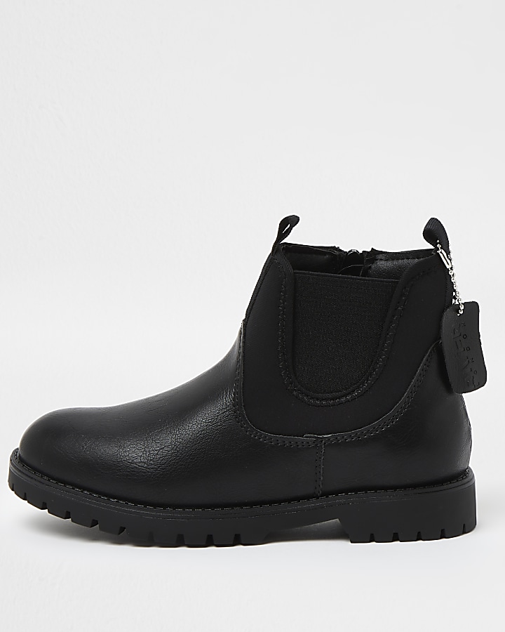 Boys black chelsea boots