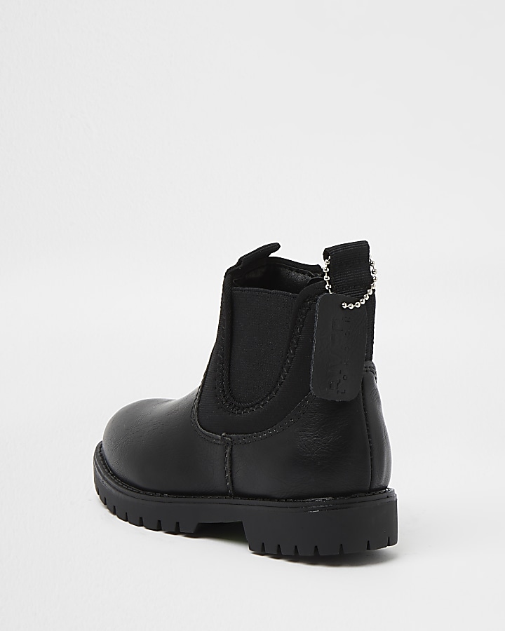 Mini boys black chelsea boots