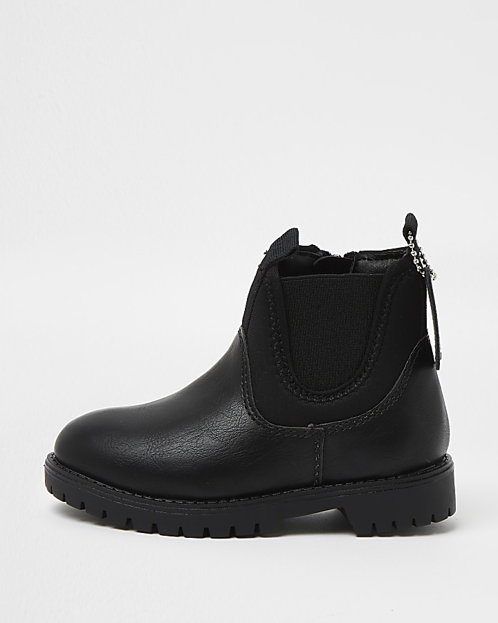 Mini boys black chelsea boots