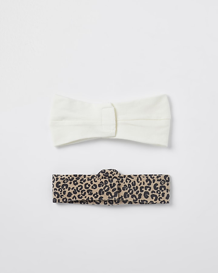 Cream leopard headbands 2 pack