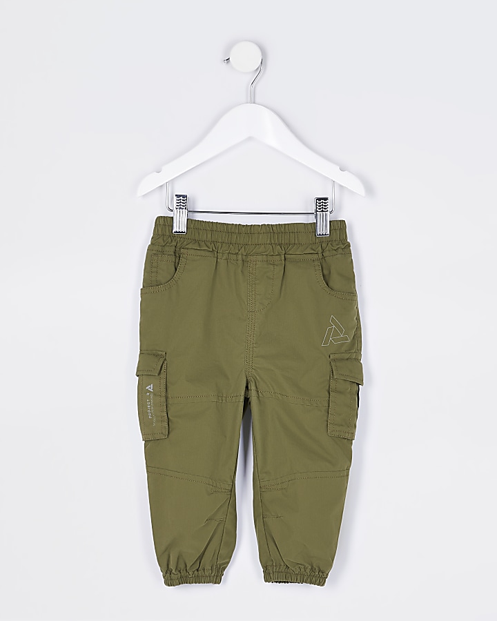 Mini boys khaki cargo trousers