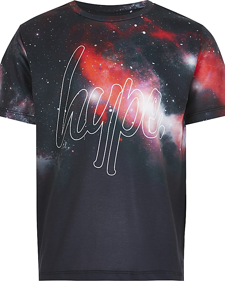 Boys Hype black space print t-shirt