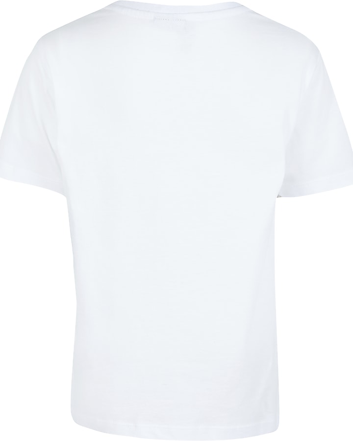 Boys white Hype gold print t-shirt