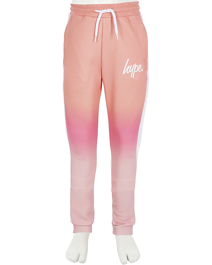 Girls Hype pink fade joggers