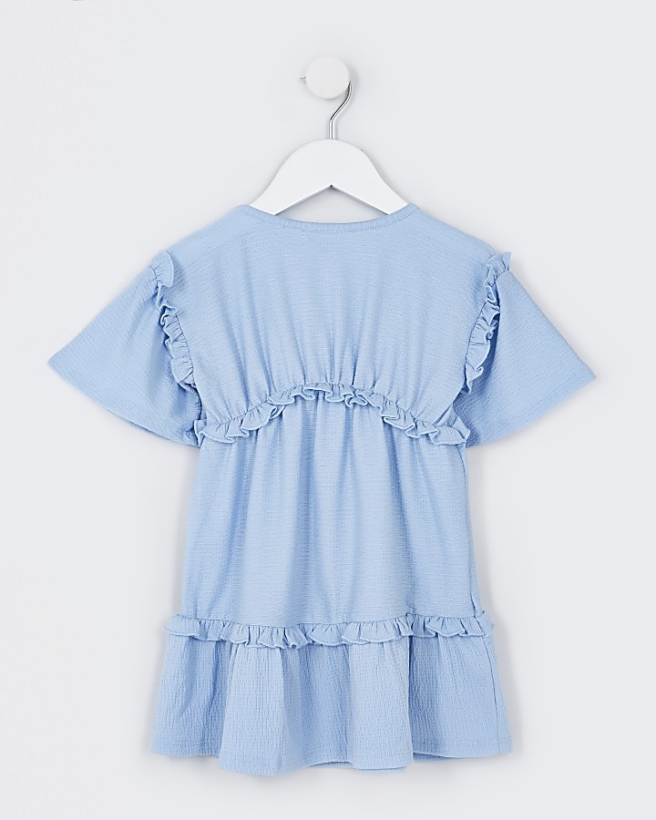 Mini girls blue t-shirt dress
