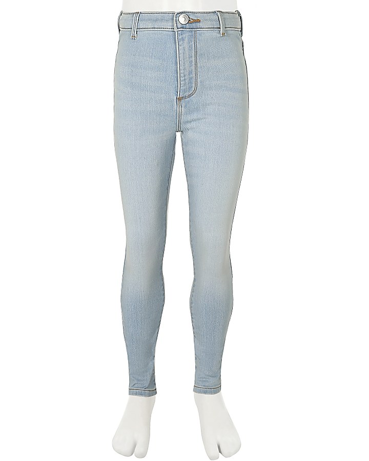 Girls light blue comfort high rise jeans
