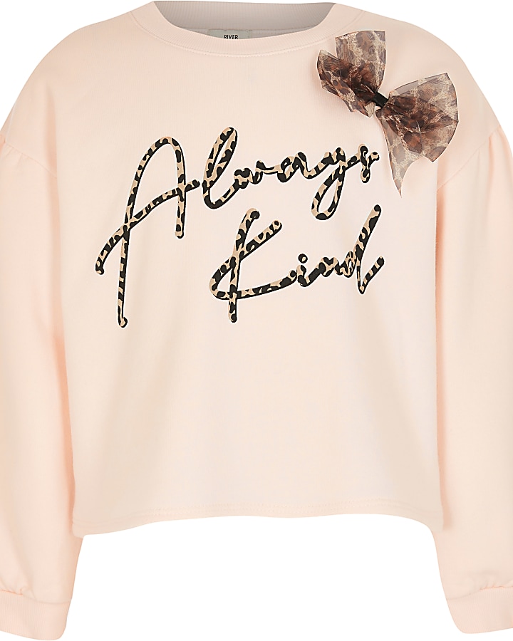 Girls pink 'Always Kind' sweatshirt