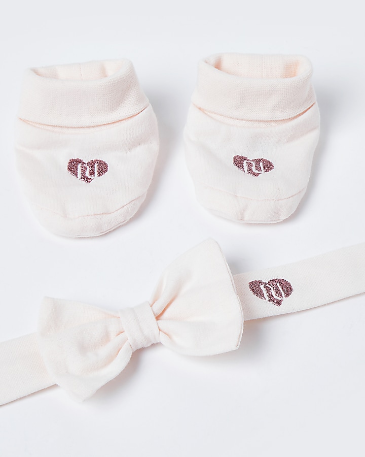 Baby headband and jersey bootie set