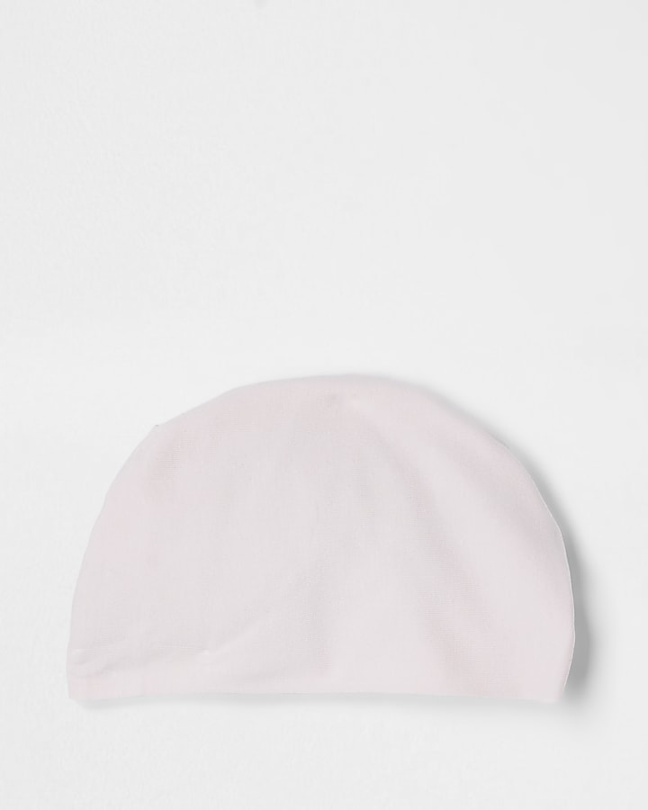 Baby pink jersey bow turban hat