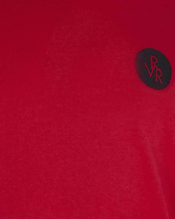 Boys red RVR chest print t-shirt