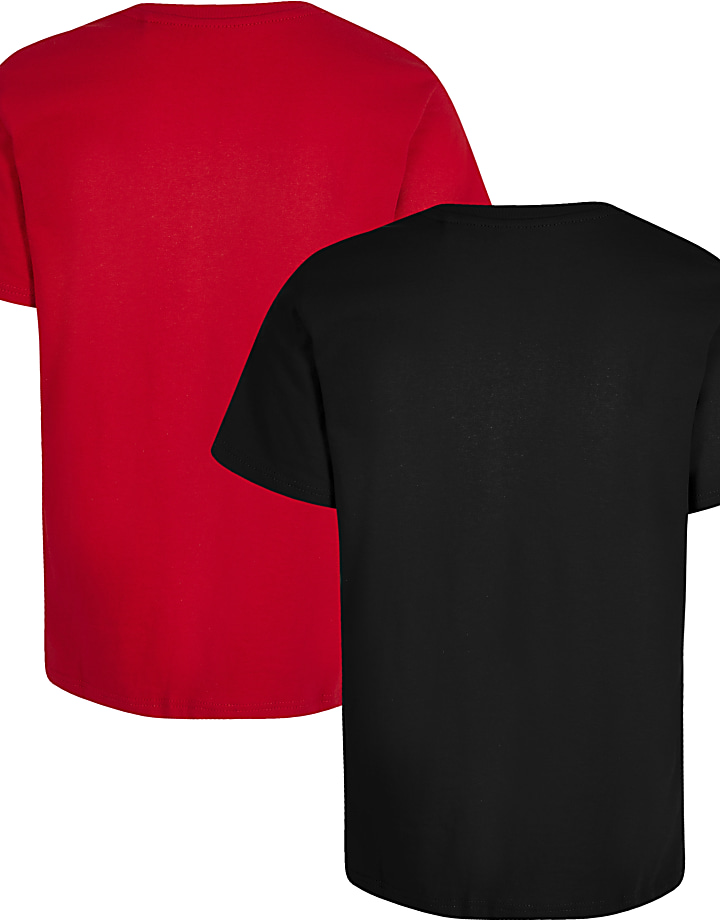 Boys red and black t-shirts 2 pack