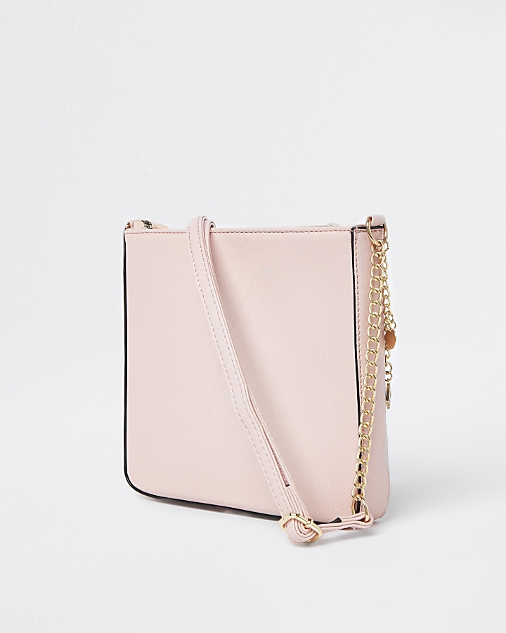 Girls pink chain messenger bag