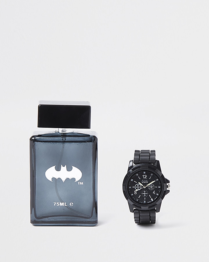 Boys black 75ml perfume and Watch in a Tin