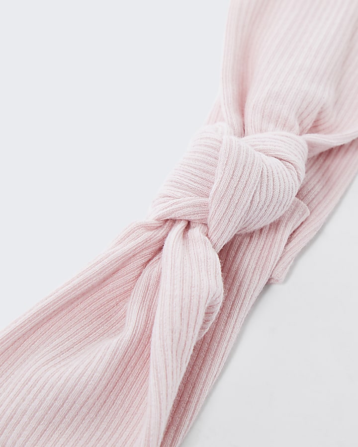 Baby pink knot headband