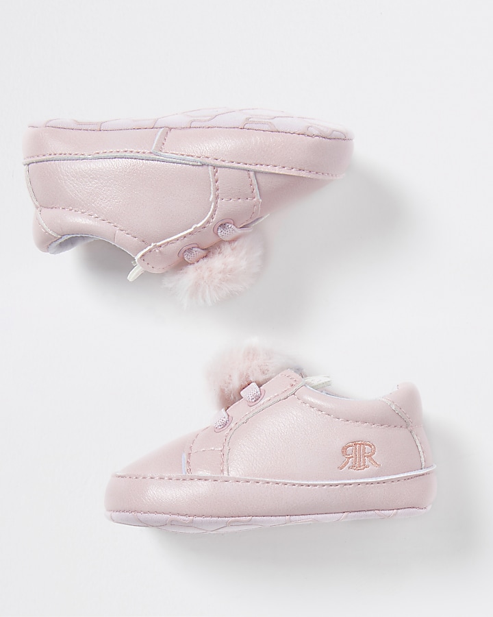 Baby Pink bunny pom pom sneakers