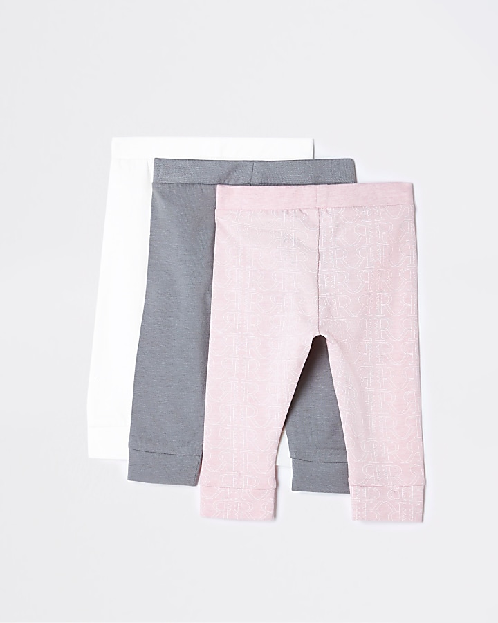 Baby pink dino leggings 3 pack