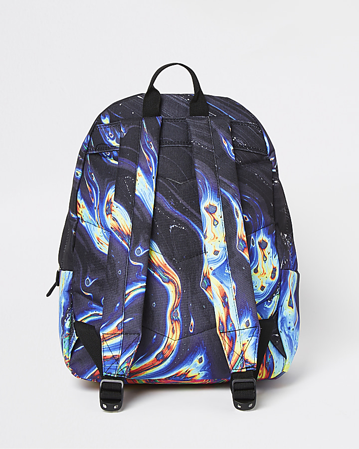 Boys Hype black marble backpack