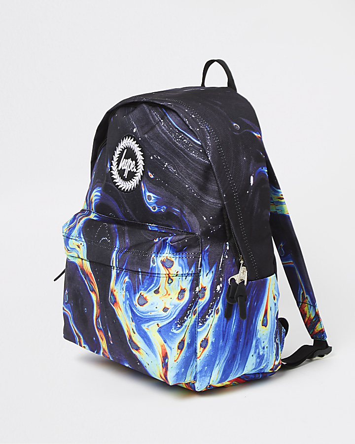 Boys Hype black marble backpack