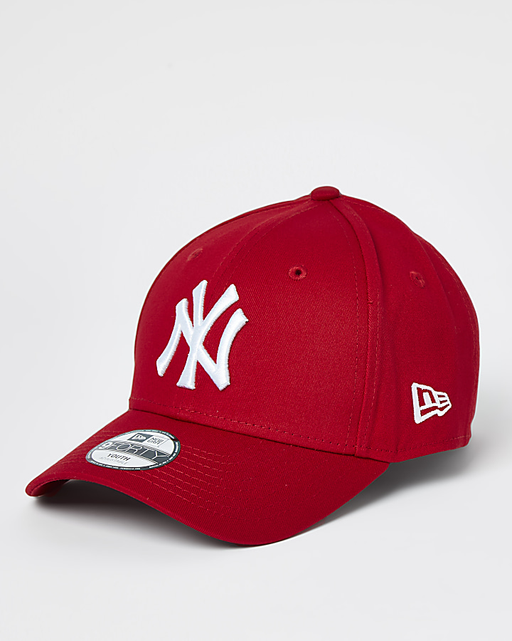 Boys red New Era NY cap
