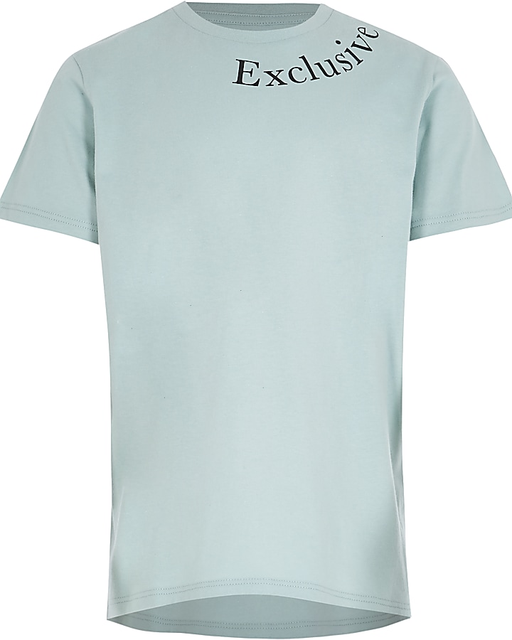 Boys green 'Exclusive' t-shirt
