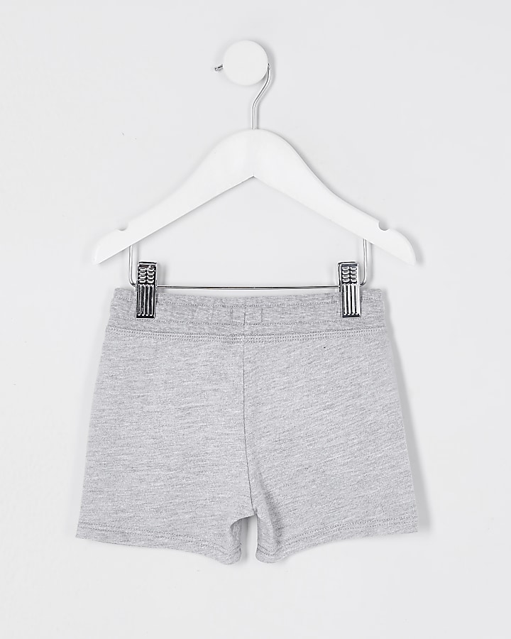 Mini boys Grey 'RR' shorts