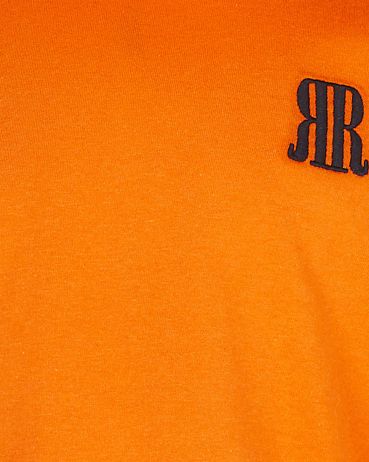 Boys orange RR logo t-shirt