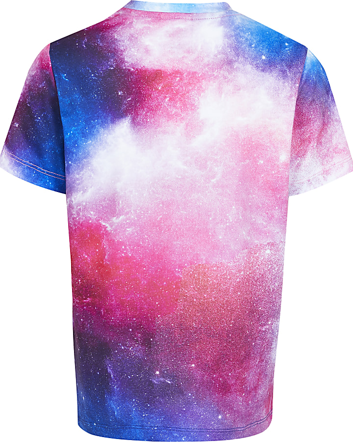 Girls pink Hype galaxy print t-shirt