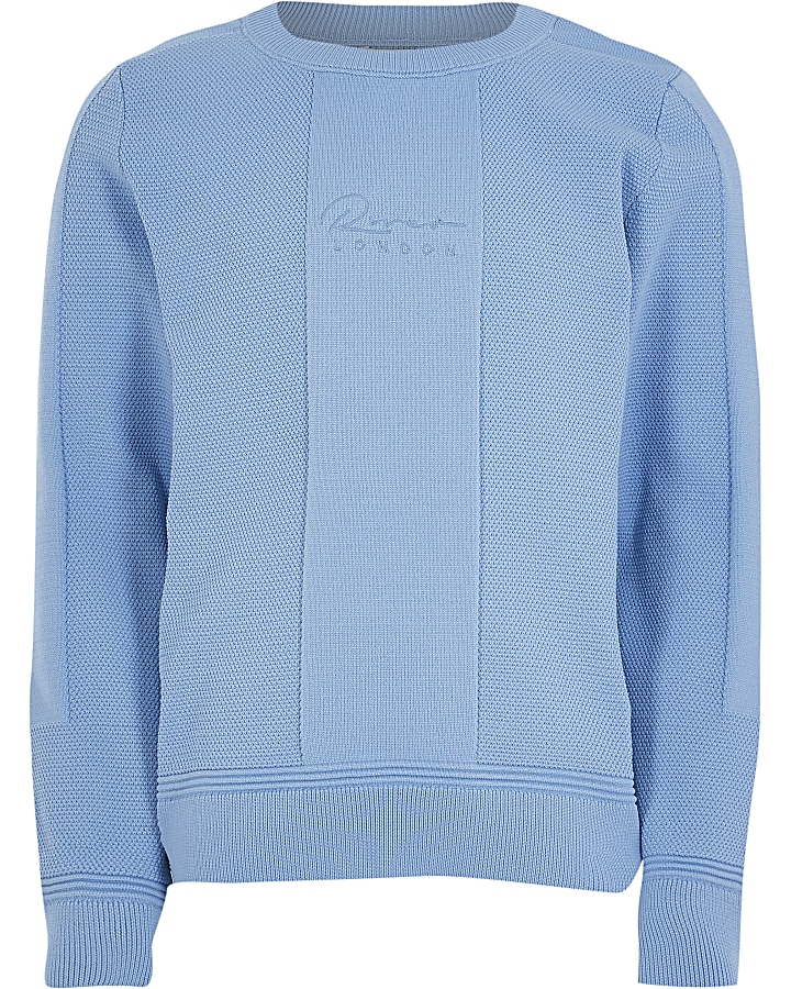 Boys blue knitted jumper