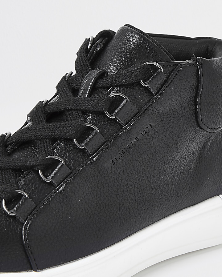 Boys black high top trainers