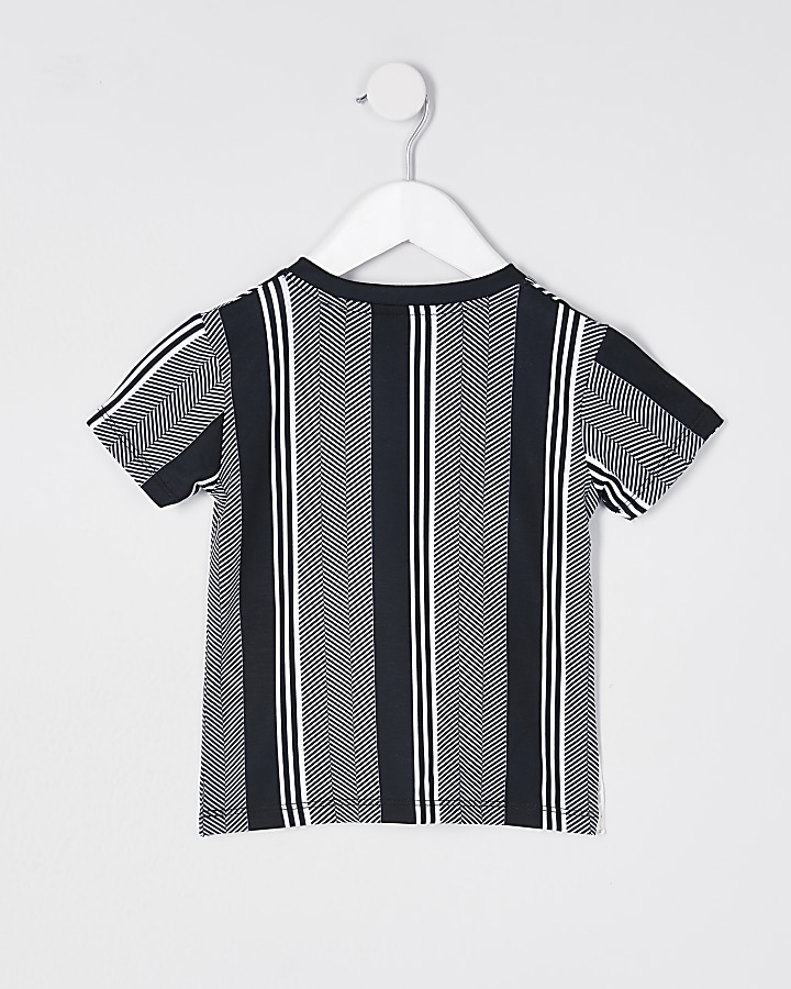 Mini boys black Prolific stripe t-shirt