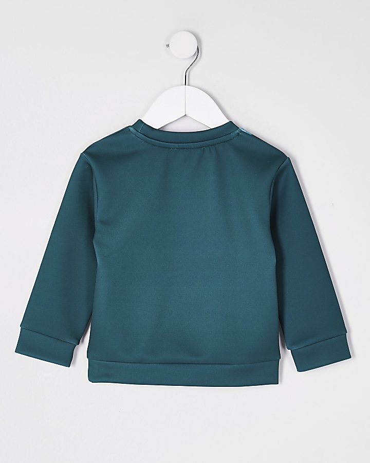 Mini boys green 'Cheeky' sweatshirt