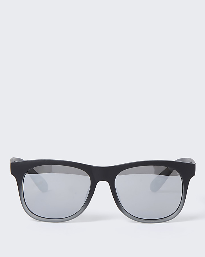 Mini boys black silver lens sunglasses