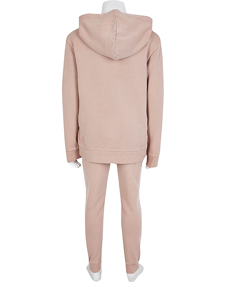Boys pink 'Maison Riviera' hoodie outfit