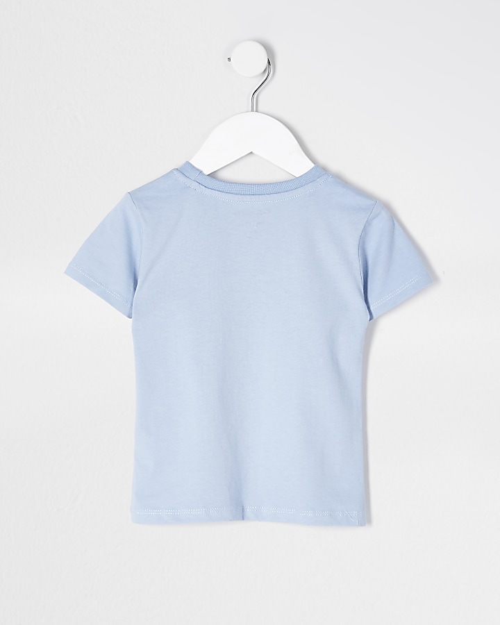 Mini boys blue 'The Future Is Now' t-shirt