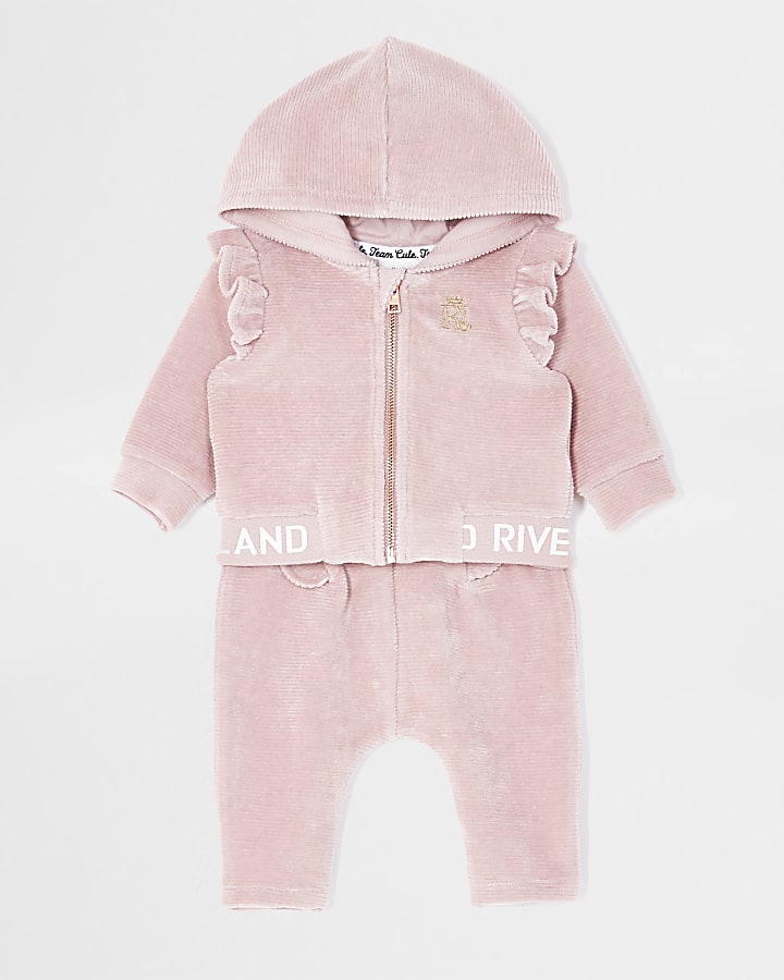 Baby pink velour ribbed bomber jacket outfit
