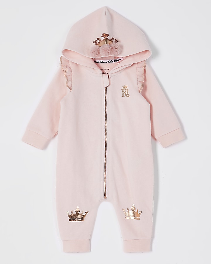 Baby pink crown all in one