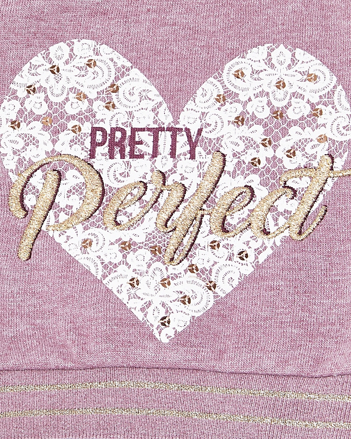 Baby pink 'Pretty perfect' sweat outfit