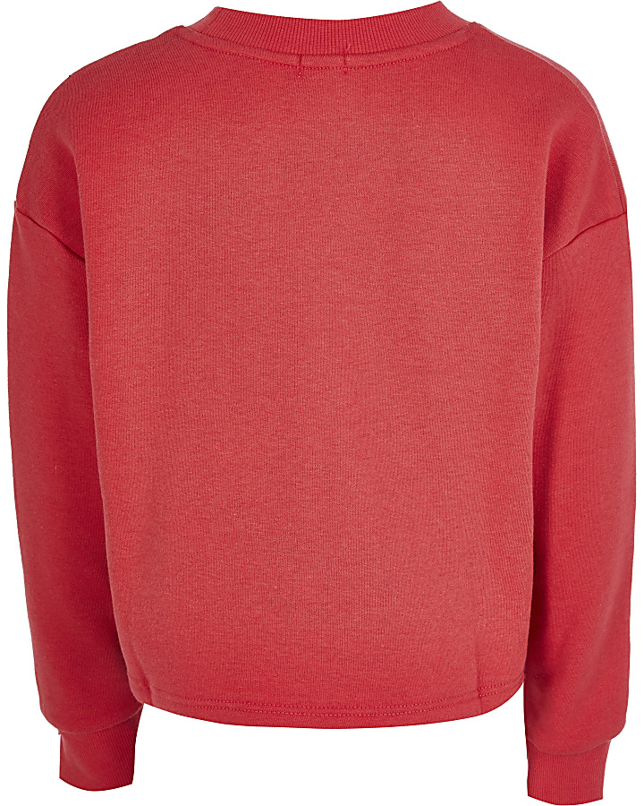 Girls red RI 'Couture' sweatshirt