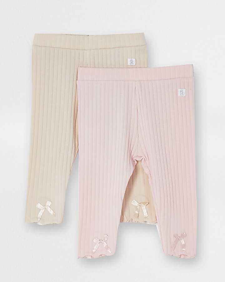 Baby pink leggings 2 pack