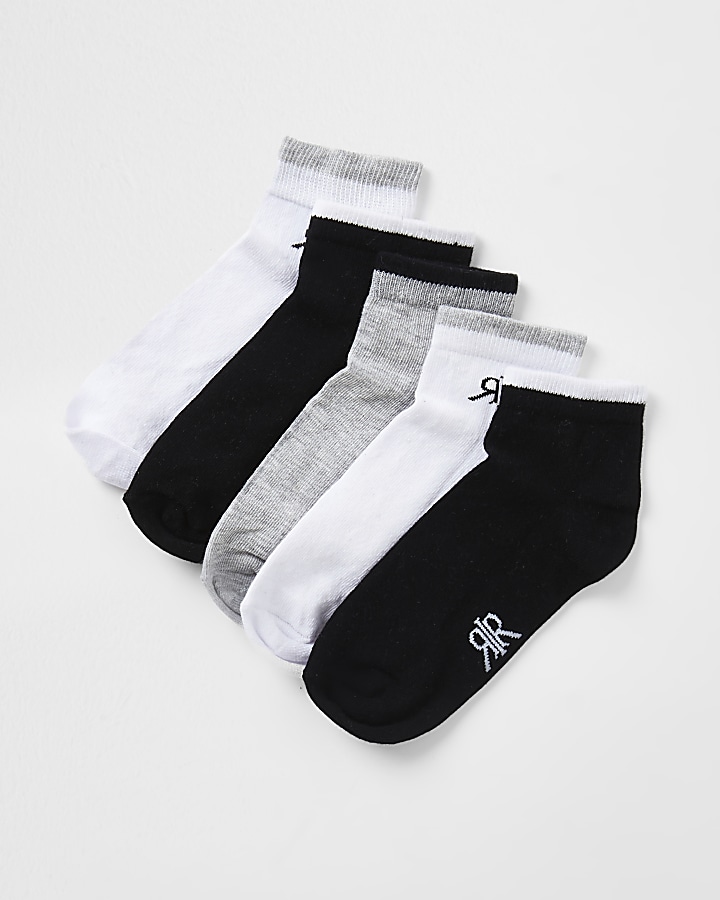 Boys grey RVR socks 5 pack