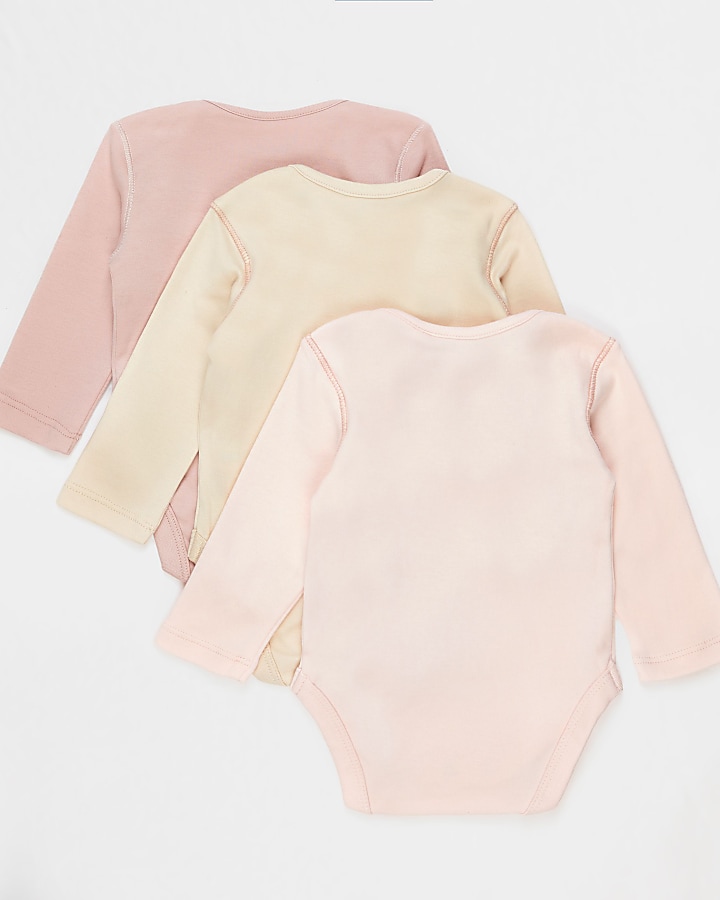 Baby pink bodysuits 3 pack