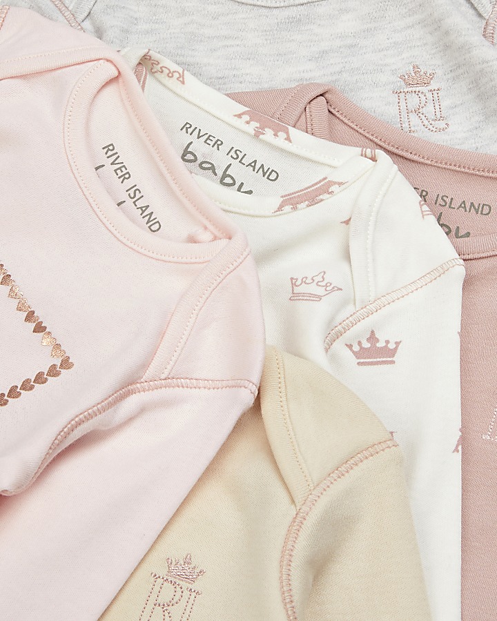 Baby pink bodysuits 5 pack
