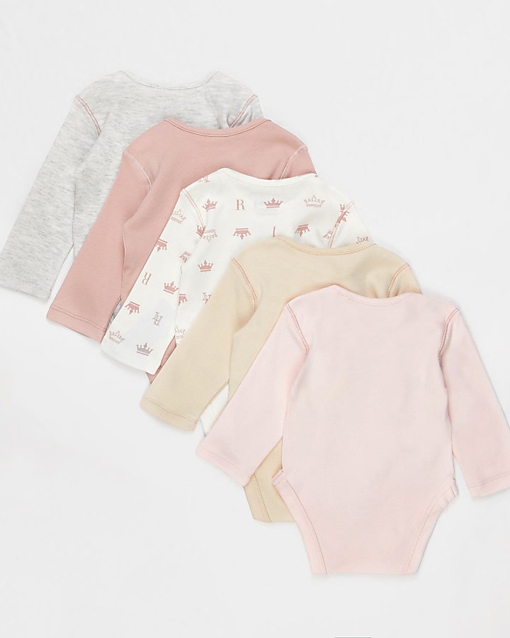 Baby pink bodysuits 5 pack