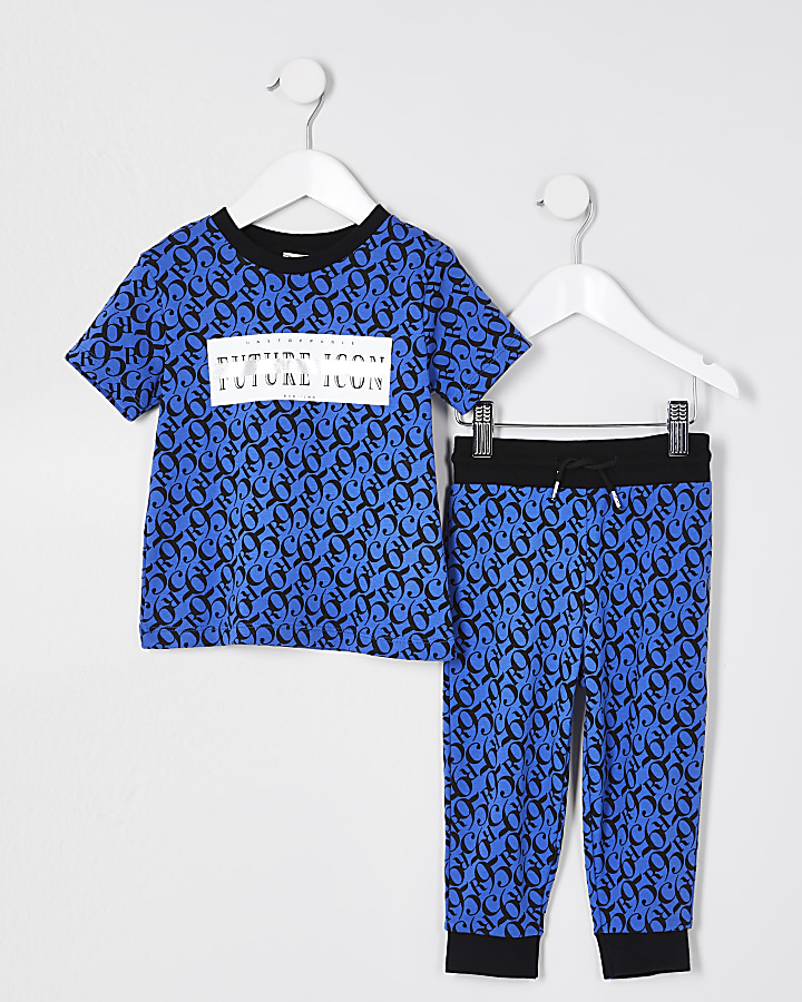 Mini boys blue 'Future icon' outfit