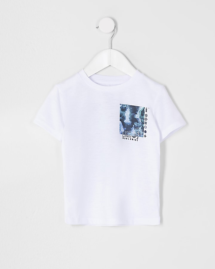 Mini boys glitch box print t-shirt