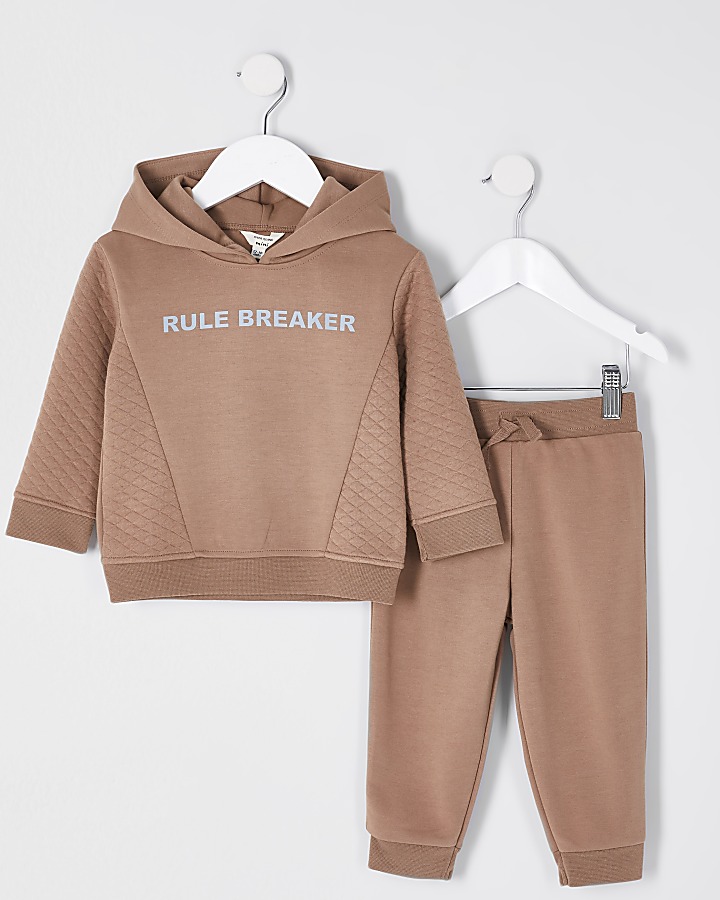 Mini boys stone 'Rule breaker' outfit